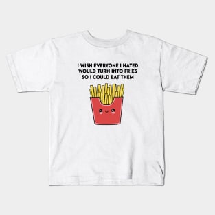 Funny Cute French Fries Meme Kids T-Shirt